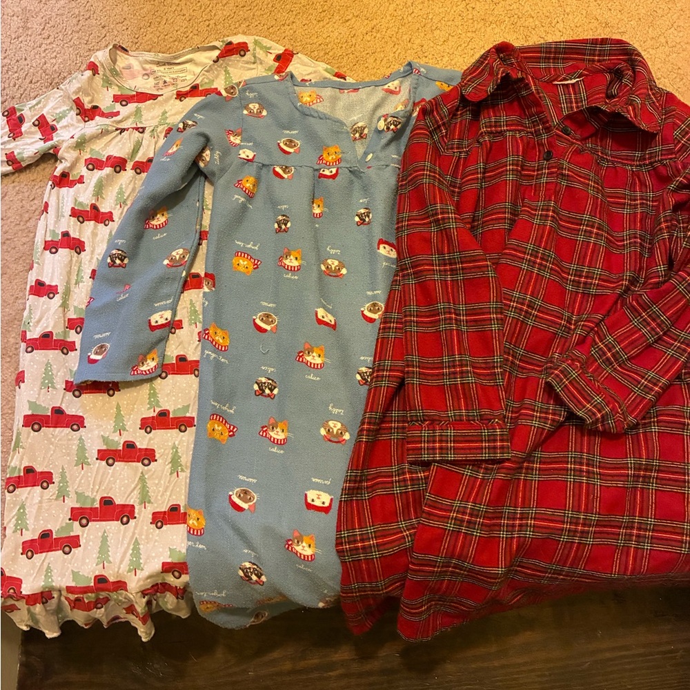 Organic bamboo and other cotton Xmas nightgowns